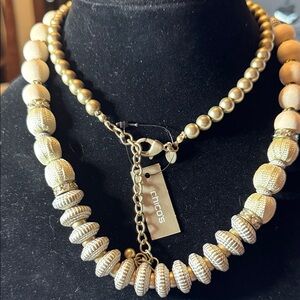 Chico's Elegant Gold and Silver Necklace